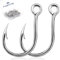FishTrip Fishing Inline Single Hooks - 25pcs in Line Hooks for Treble Hook Replacement for Lures Plugs Saltwater Freshwater Size 1/0