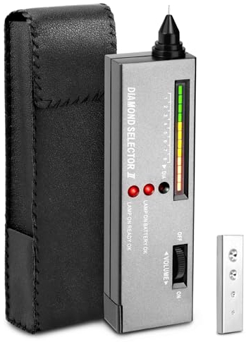 QWORK® Tester per diamanti V2, Tester per pietre preziose ad alta precisione, per diamante, zaffiro, rubino, cristallo, agata e giada
