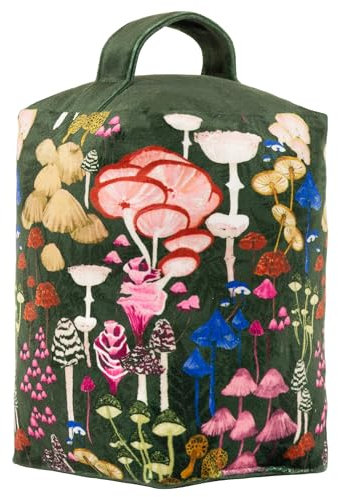 Furn Amanita Abstract Mushroom Doorstop – Colourful Fungi Design Fabric Weight for Doors (Amanita – Green)