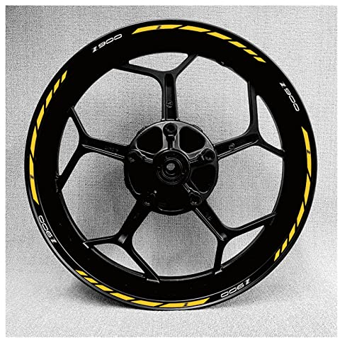 Reflektierende Felgenrandaufkleber Motorrad Ein Set Für Z900 Motorrad 17 Zoll Radnabe Logo Modifizierter Aufkleber Dekorative Felge (Farbe : M, Größe : 1 UK)