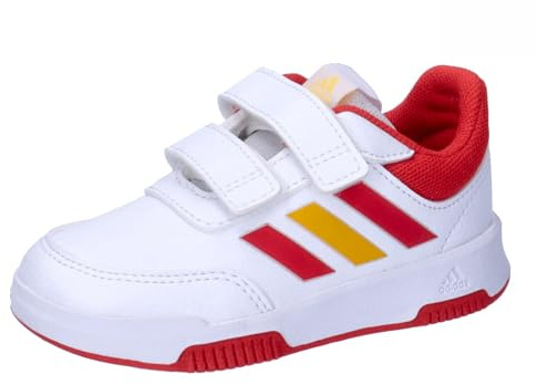 adidas Unisex Kinder Tensaur Hook and Loop Shoes, Footwear White/COLRED/COGOLD, 25 1/2 EU