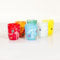 BELVETRO SET 6 GOTI BICCHIERI IN VETRO MURANO LANU COLORI MISTI CON MURRINE MULTICOLORE