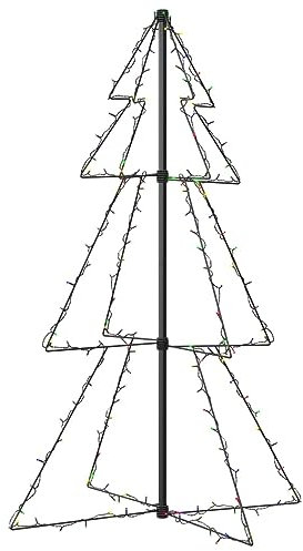 Tidyard LED Weihnachtsbaum Kegelform Lichterbaum Weihnachtsdeko Stern Beleuchtung Christbaumbeleuchtung 3000 LED Beleuchtet Lichterkette Weihnachtsbeleuchtung Lichternetz 78 x 120 cm (Durchmesser x H)