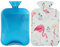 Flamingo Wärmflasche Palme mit weichem Bezug, 2L Wärmbeutel für heiße und kalte Kompresse, Handfüße und Bettwärmer, Menstruationskrämpfe, Nacken- und Schulterschmerzlinderung