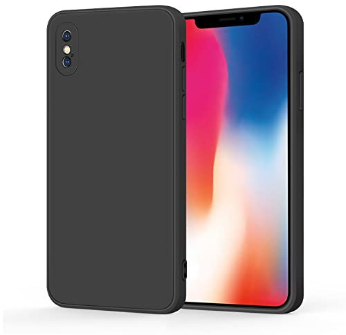 Wanme Cover Compatibile con iPhone X/iPhone XS, 5,8 Pollici, Custodia Liquid Silicone Protezione Full Body Con Fodera in Microfibra,Morbido e Colorfast