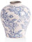 XIUWOUG Retro-Chinoiserie-Vase aus Porzellan aus Keramik für Wohnzimmer Antike Eisrissige Blumenvase,J