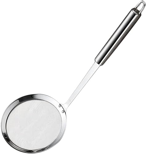 colino in acciaio inox, colino a maglia fine, colino in acciaio, setaccio for farina, cucchiaio for schiumarola for pentole calde giapponesi, colino for mestoli - Colino for alimenti a maglia fine in