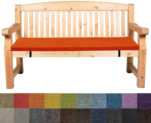 5CM Dicke Sitzauflage Sitzkissen Bank, Bankauflage Bankkissen, Waschbare Stuhlkissen Bankpolster, Gartenbank Auflage Outdoor, Sitzkissen Groß für Stuhl Boden Bürostuhl,Orangerot, 80x45x5CM