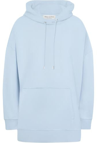Marc O'Polo Damen Hoodie aus Bio-Baumwolle Relaxed Fit, Blau (Smooth Sky), XS
