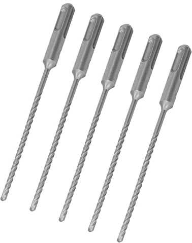 5 Stück Bohrhammerbohrer, 160 Mm, 2 Nuten, Selbstzentrierender Betonbohrer, Hartmetallspitze, Schlagbohrer für Ziegelstein (4mm)