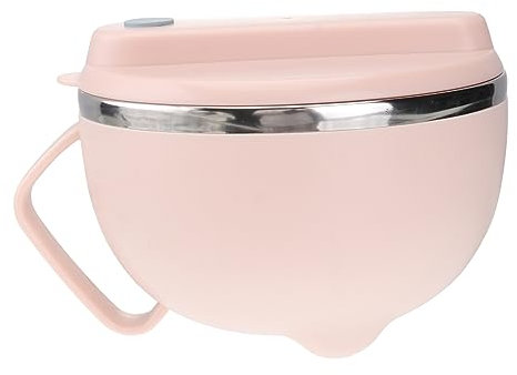 CRILSTYLEO 1 Pc Contenitore Per Tagliatelle Ciotola Per Riso Ciotola Di Noodle Con Coperchio Contenitori Per Il Pranzo Ciotola Per La Preparazione Della Pastella Stoviglie Per La Casa Rosa