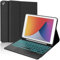 iPad 9 Generation Hülle mit Tastatur 10,2 Zoll für iPad 9/8/7 Gen - 7 Farben Beleuchtete Kabellose Abnehmbare mit Touchpad, Flexibles TPU Hülle mit Stifthalter, QWERTZ Layout (Schwarz-Touchpad)