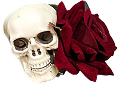 Haarspange Mit Totenkopf Rose Der Toten Totenkopf Seitenclip Für Erwachsene Damen Kostüm Kopfschmuck Partyzubehör