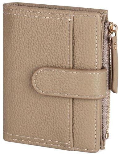 RRANCharltu Portefeuille Femme Cuir, Porte Monnaie Femme Petit Portefeuilles et Porte-Cartes avec Fermeture éclair Poche à Monnaie, Gris