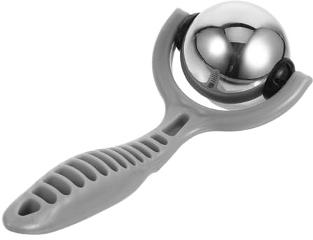 Gesichtsmassagegerät aus Stahl mit Griff, Sanfter Metallroller für Massage