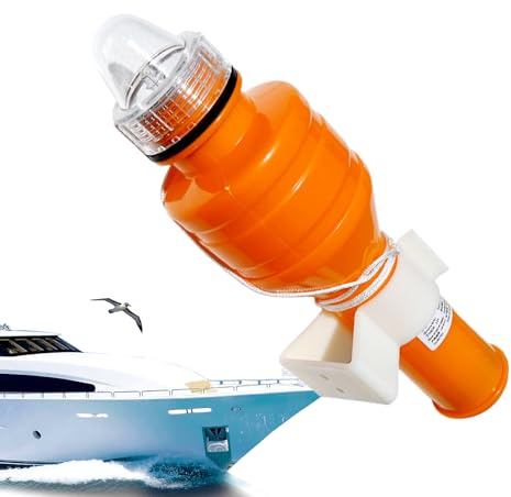 Jukeoiu Rettungsring-Licht, LED-Signalleuchte, Schwimmende Blinkende Lampe, Wasserdichte Lösung, Mehrere Anwendungen Für Bootfahren, Kajak-Rettung Und Wassersicherheitsausrüstung