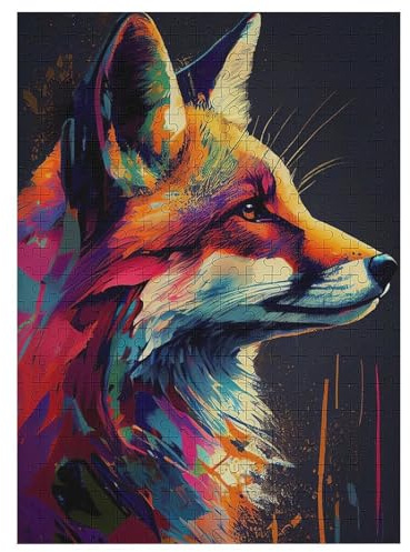 Fuchs 300 Teile Premium-Puzzles Für Erwachsene Kinder- Holzpuzzles Spaß Und Lernspiele - Perfekte Puzzle-Geschenke 42×30cm