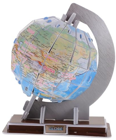 TOYANDONA Globe Puzzle Educational for Boys and Girls Portable Learning Puzzles Paper Globe Boys and Girls Plaything