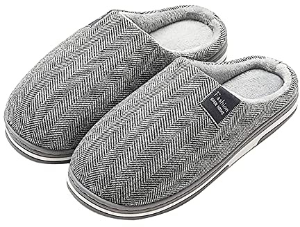 Générique Chaussons Hommes de Hiver Shake Polaire de Fausse Fourrure Pantoufles en Mousse à Mémoire de Forme Chaussures enavec Semelles Antidérapantes en Caoutchouc EU Taille 42-45