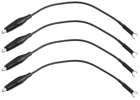 4-Piece Set of Oscilloscope Probe Ground Lead Cables with Clips