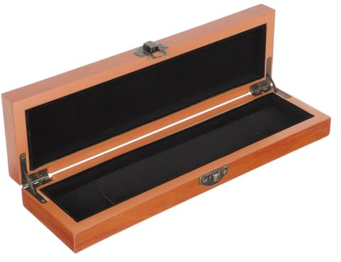 Mundharmonika Aufbewahrungsbox Schutzbox mit Flexiblem Deckel, Holz | Studio und Heimlagerung, Kratzfest, Leicht zu Öffnen und Schließen, 1 Stück Kasten