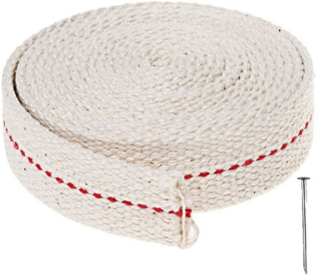 12 Foot Oil Lamp Wick, 2 Rolls 3/4 Inch Cotton Lantern Wick Oil Latern for Kerosene Burner Lighting & Paraffin Oil Wick (6 Foot per Roll)