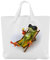 Merchandise for Fans Einkaufstasche - 45 x 42 cm x 9,5 cm, 18 Liter - Motiv: 3D Comic Frosch im Liegestuhl mit Cocktail - 25