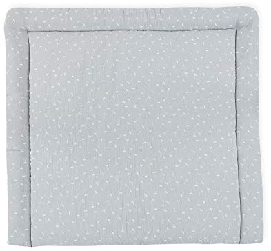 KraftKids Wickelauflage in Musselin grau Pusteblumen, Wickelunterlage 75x70 cm (BxT), Wickelkissen
