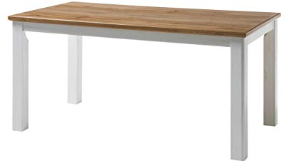 Newfurn Esstisch Tisch Pinie Weiß Esszimmertisch Küchentisch Speisetisch II 158x76x 88 cm (BxHxT)