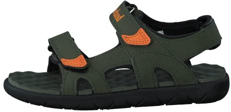 Timberland Perkins Row 2-Strap, Sandales Bout Ouvert Mixte Enfant, Vert (Verde (Grape Leaf) Tb0a24y7a581), 25 EU