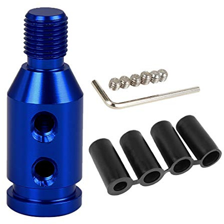 X AUTOHAUX Universal-Schaltknauf-Adapter für Schalthebel ohne Gewinde, M12 x 1,25, Blau