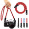 Eorefo Camera Strap Vintage 100cm Nylon Climbing Rope Camera Neck Shoulder Strap for Micro Single and DSLR Camera.(Red/Black)