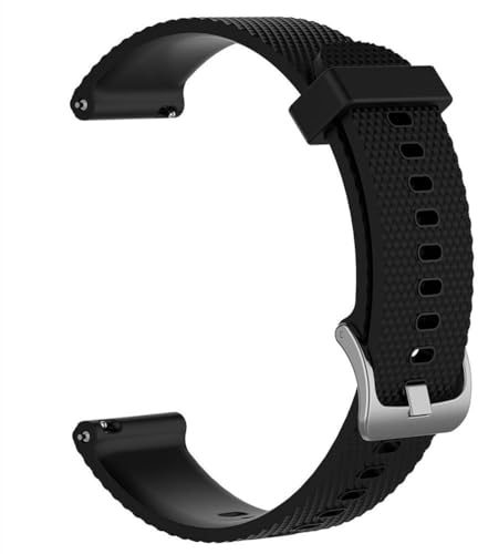 INF Schwarzes Silikon Ersatz Uhrenarmband kompatibel mit Polar Vantage M, Wechselarmband, TPU, passt für Damen und Herren