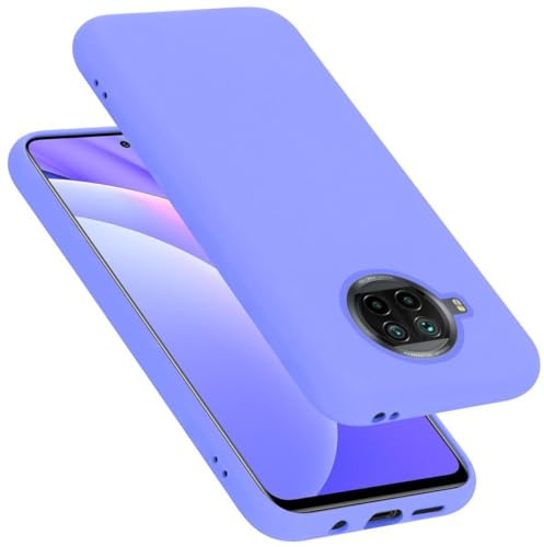 Cadorabo Hülle kompatibel mit Xiaomi Mi 10T LITE Hülle Silikon Handyhülle für Mi 10T LITE Case aus flüssigem Silikon- Kratzfeste und stoßfeste dünne TPU Schutzhülle - Liquid HELL LILA