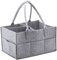 BULZEU Baby Wickeltasche Organizer Multifunktionale Windel Caddy Organizer Filzkorb Wickelkommode Aufbewahrungsbox f¨¹r Kinderzimmer oder Autos (Grau)