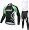 JEPOZRA Abbigliamento Ciclismo Uomo Giacca mtb Bici Maglia Ciclismo Manica Lunga Gel Pantaloni Ciclista Salopette Ciclismo (XXL, verde-01)