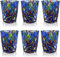 MAZZEGA ART & DESIGN - 6 Bicchieri Tumbler Classic in Vetro Soffiati e Lavorati a Mano con Murrine di Murano, linea “I Colori di Murano” 350 ml. Made in Italy (BLU, 6)