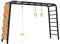 BERG PlayBase Large TL 3-in-1 mit Gestell, Leiter, Schaukelscheibe, Drehringe und Kletterwand, multifunktionaler Spielplatz für draußen