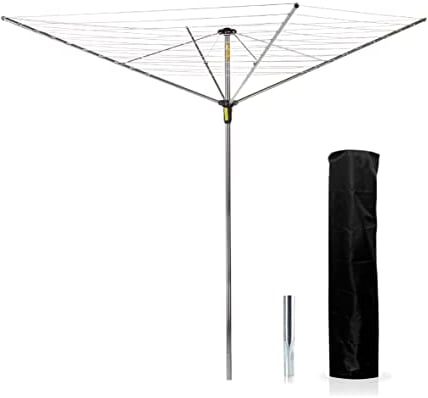 Minky Outdoor Rotary Airer, Alloy Steel, Silver, 45m