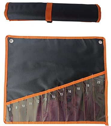 Schraubenschlüssel-Organizer & Werkzeughalter, Schraubenschlüssel Rolltasche, 12 Taschen Ratschenschlüssel-Set Rolle, Ringmaulschlüssel und Werkzeug-Organizer-Tasche