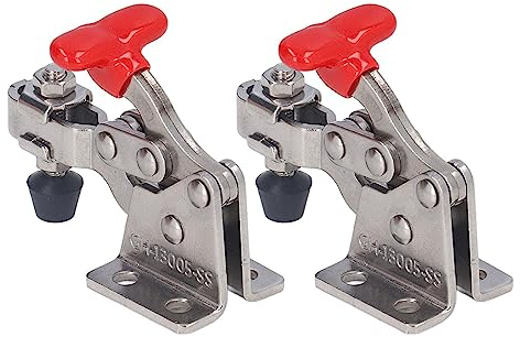 2 Stück 68kg /150lbs Kniehebelspanner Schnellspanner, Vertikaler Knebelklemme Toggle Clamp Handwerkzeuge Öffnung Einstellbare Kniehebelspanner Für Schweißen Woodworking