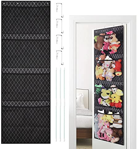 Over Door Storage Teddy Hammock Toy Storage Net Soft Toy Hammock For Stuffed Animals Door Hanging Storage Organiser Stuffed Animal Storage Over The Door Organiser For Bedroom Bathroom Nursery Kid Room