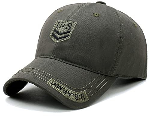 Idopy USA American Flag Army Militär Stil Mesh Baseball Cap Hut (2735 Grün)