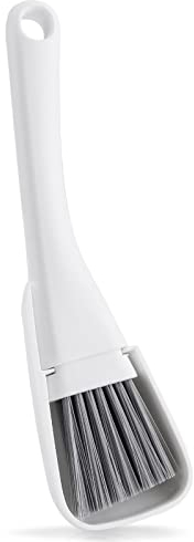 TIESOME Mini Dustpan and Brush Set, Mini Cleaning Tool Small Broom and Dustpan Mini Dust Pans with Brush Nesting Tiny Cleaning Broom Small Bristles Brush for Desktop Computer Keyboard Car Window