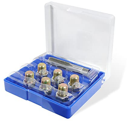 CCLIFE 13tlg Ölablassschraube Reparatur Satz M13 x 1,25 mm Gewinde Reparatu Reparatursatz für Ölablassschraube