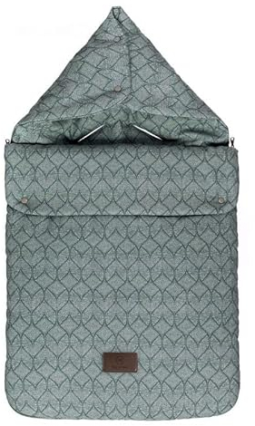 My junior® atmungsaktiver Schlafsack Baby 5in1 | Ganzjahres Fußsack | Babyschlafsack | Sitzauflage im Kinderwagen | Einschlagdecke Babyschale | Nestchen | 75x40cm - Dew Green