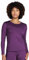 LAPASA Pacco da 2 o 1 Maglia Termica Donna Manica Lunga Fodera in Micro Pile - Pigiama Abbigliamento Intimo Canottiera Calda Elastica Traspirante Sportiva Viola2(Caldo) L