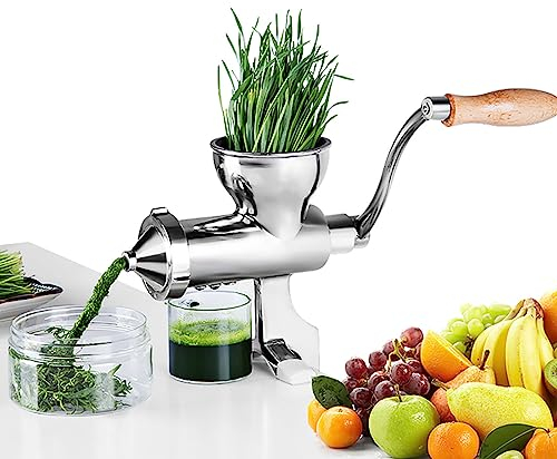 Extractor de hierba de trigo, extractor de exprimidor manual de hierba de trigo, exprimidor portátil de hierba de trigo, exprimidor saludable, exprimidor manual fácil de limpiar, para hierba de trigo,