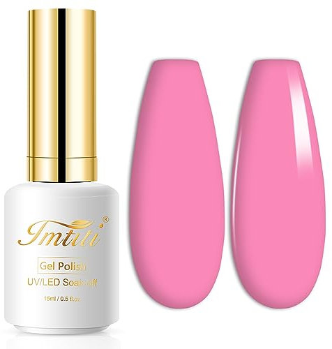 Vernis à ongles Semi-permanent Gel Polish Soak-off UV LED Manucure Vernis Gels Rose vif,Rose 15ml