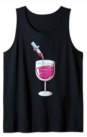 Vino para enfermera con botella de vino Camiseta sin Mangas